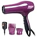 MYONAZ 1875 Watt Hair Dryer with Straightening Comb and Air Concentrator/Powerful and Quiet Blow Dryer with Nozzle - Create Salon Volume at Home up to 80% Faster with Less Frizz (Purple)