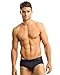 Leo Mens Padded Butt Enhancing Boxer Brief,Black,Medium