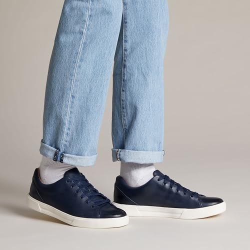 Un Costa Lace, Sneakers Basses Homme - Bleu (Navy Leather Navy Leather) - 42 EU