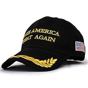 Besti Make America Great Again Donald Trump USA Cap Adjustable Baseball Hat (Olive Branch Black)