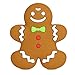 Gingerbread Teether Toy for Babies - Toddler Safe Silicone Christmas Baby Teething Toy Ring - BPA-Free, Dishwasher-Safe, Attachable & amp; Super Cute, 1pc