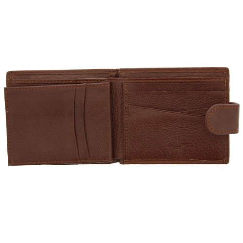 Brown Genuine Leather Wallet w/Brass Inlay - Jeremiah 29:11