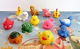 IFashion999 New 13pcs/set Cute Animals Rubber Squeaky Race Baby Infant Gifts Kids Children Bathing Bath Toys