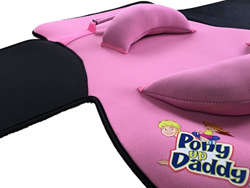 Pony Up Daddy - Neoprene Parent Saddle with Easy Close Strap - Features Padded Seat and Grab Handle for Safe and Comfortable Play Pony Rides - Fits Up to 50