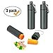 3 Packs Keychain Pill Holder, EFFIET Waterproof Pill Fob Case Box Outdoor Container for Emergency Medicine Drugs, Foam Earplug Storage Case with Ear Plugs (Matt Finished)
