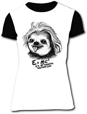 wdwi287 Fashion Sloth Einstein Womens Tee T-shirt short sleeve Costume S