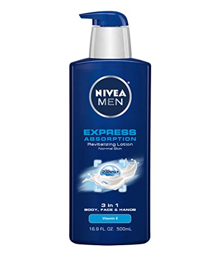 NIVEA Men Express Absorption 3 in 1 Revitalizing Lotion 16.9 fl oz (Pack of 3)