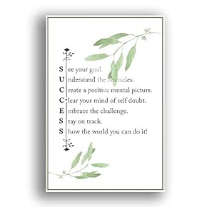 Framed Canvas Wall Art for Living Room, Bedroom Beautiful Quotes Canvas Prints for Modern Home Decoration Ready to Hang - 16"x24" inches