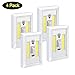 Closet Light Switch- ALECTIDE Battery Operated Night Light Switch 4 Pack Emergency Light for Wall Wireless Mount Under Cabinet, Shelf, Counters,Storage Room Kitchen, Night Reading and More