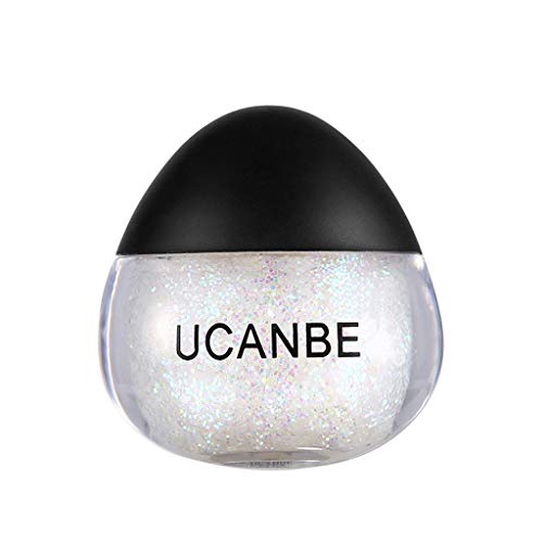 Haluoo Women Eyeshadow Jelly Gel for Body&Face,Attractive Jelly Gel Highlighter Pigment Concealer Shimmer Face Glow Beauty Makeup Eyeshadow for Party Festivals Masquerade Cosmetic (A)