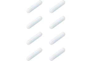 MECCANIXITY Magnetic Stirrer Mixer Stir Bar Rod 25mm/1" Cylinder Shape PTFE Coating Magnet White for Laboratory 8Pcs