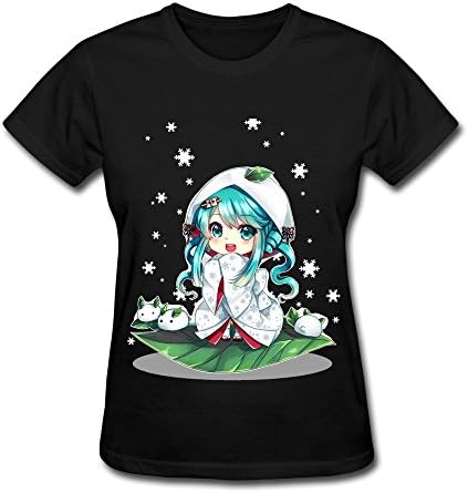 Hatsune Miku T Shirt For Women Short Sleeve[ XXL Black