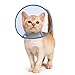 PETBABA Cat Cone Collar, to Stop Licking, Recovery Elizabethan After Surgery, Clear Soft Neck E-Collar, Not Block Vision, for Kitten Puppy Dog Pet in Surgery Remedy - S in Blue