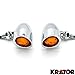 2pcs Chrome Heavy Duty Motorcycle Turn Signals Bulb Indicators Blinkers Lights
