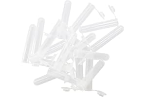 JIUWU 10ml Centrifuge Tubes Clear Plastic Vials EP Lab Centrifuge Vials 50pcs, Small Vial Liquid Test Sample Tube Storage Con