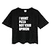 BLACKMYTH Women's Loose T Shirt Short Sleeve Graphic Crop Top Tees Black Small