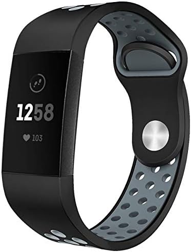 NO1seller Top Bands Compatible for Fitbit Charge 3 Small Large, Soft Silicone Sport Strap with Air Holes Replacement Wristband for Fitbit Charge 3 and Charge 3 SE Fitness Tracker