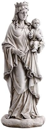 Christian Brands Mary Queen of Heaven with Child Garden Statue at 18 Inch Height