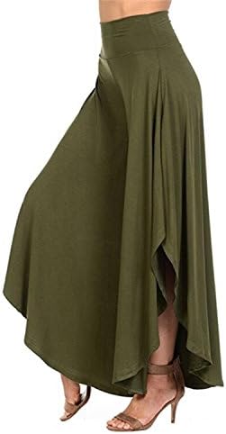 New ornament Pants Irregular Ruffles Wide Leg Pants Women High Waist Pleated Pants Loose Streetwear Trousers,X-Large,ArmyGreen