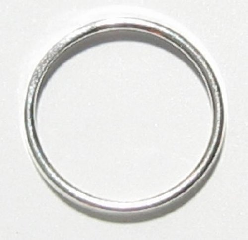 4 pcs .925 Sterling Silver Round Closed Hoop Link Jump Rings Connector Beads / 1.2mm Flat Wire / Findings / Bright