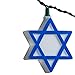 Kurt Adler UL 10-Light Hanukkah Star of David Light Set