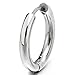 Pair Stainless Steel Plain Circle Huggie Hinged Hoop Earrings for Men Women
