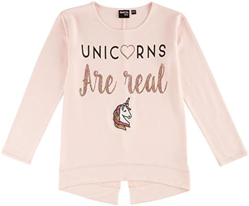 Ransom Girl Big Girls Unicorns Are Real T-Shirt Medium (10-12) Blush