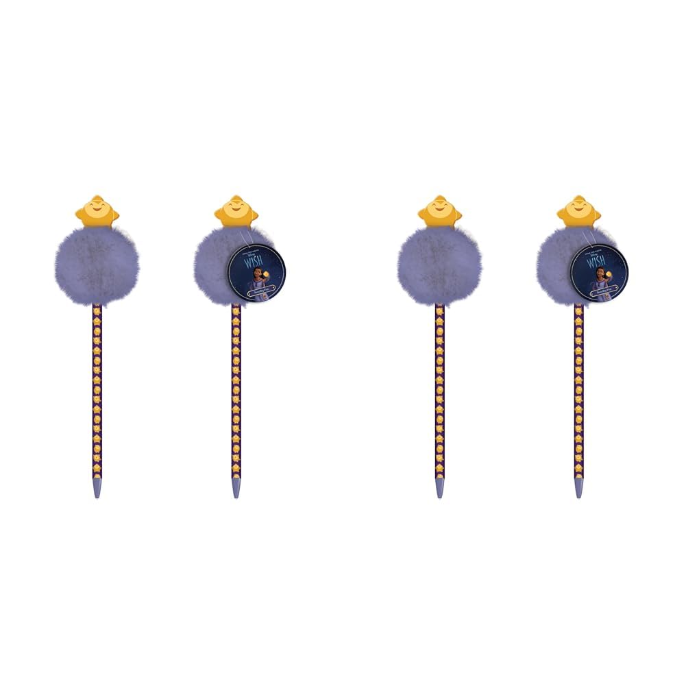 Pyramid International Disney Novelty Pen, Star Pom Pom Design, For Kids, Official Merchandise, 1 piece (Pack of 2)