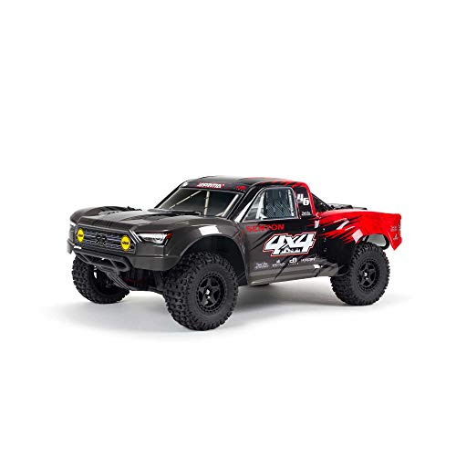 arrma 1/10 senton 4x4 v3 mega 550 brushed short course rc truck rtr , red, ara4203v3t1