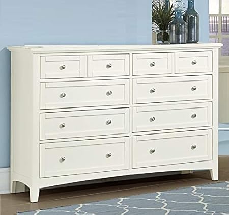 Shilpi Handicrafts Biggest Size Chest of 10 Drawers Antique White Glossy Finishing Touch Side Board Cabinet