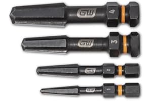 GEARWRENCH 4 PC. Bolt Biter Screw Extraction Set - 84787, Chrome, Large