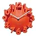 3D Big Digital Modern Contemporary Home Office Decor Round Quartz Wall Clock Orange