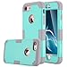 LONTECT for iPhone 8 Case, iPhone 7 Case Hybrid Heavy Duty Shockproof Full-Body Protective Case with Dual Layer [Hard PC+ Soft Silicone] Impact Protection for Apple iPhone 8/iPhone 7, Teal/Grey