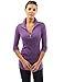 PattyBoutik Women Zip Pocket Tunic (Heather Dark Orchid Large)