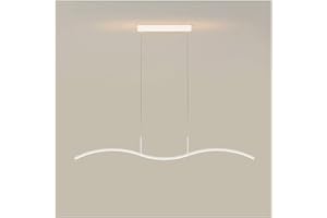 Chandelier Nordic Suspension LED Pendant Light Linear Hanging 64W Dimming Ceiling for Dining Room Minimalism Wavy Modern Ligh