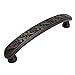 Cosmas® 4298ORB Oil Rubbed Bronze Floral Cabinet Hardware Handle Pull - 3-3/4" Inch (96mm) Hole Centers