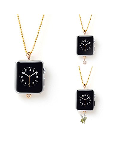 Callancity Apple watch necklace adapter,38mm stainless steel connector for iwatch (Rose gold)