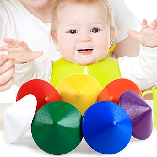 3 C+POP+Multicolor+Wooden+Spinning+Top