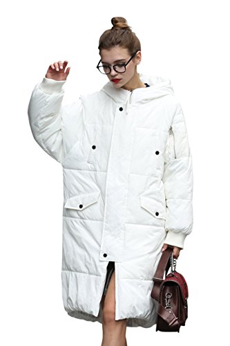 Winter Jacket Coat Women Anorak Long White Puffer Down Coat