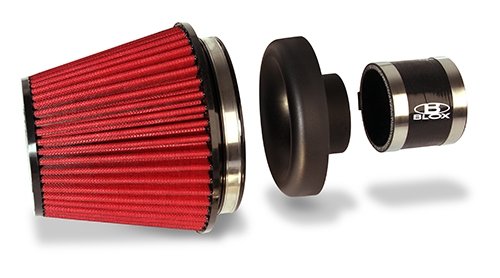 3.5" Performance Filter Kit - Includes Composite velocity stack - Black, filter, and silicone hose kit