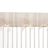 Glenna Jean Florence Long Crib Rail Protector, Grey/Taupe/Pink/Cream
