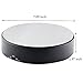 Olpchee Battery Operated 18CM 360 Degree Black Round Mirrored Rotating Turntable Display Stand