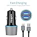 Meagoes Apple MFi Certified iPhone Car Charger, Compatible for iPhone 11 Pro Max/11/XS Max/XS/XR/X/8 Plus/8, iPad Pro/Air/mini, AirPod, 24W Rapid Dual USB Port Car Adapter with 3ft MFi Lightning Cable