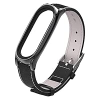 TheRang Watchbands, Replacement Leather Smart Wrist Watch Strap for Xiaomi Mi Band 3 Bracelet