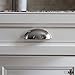 Ilyapa Satin Nickel Kitchen Cabinet Pulls - 3 Inch Hole Center Bin Cup Drawer Handles - 10 Pack of Kitchen Cabinet Hardware
