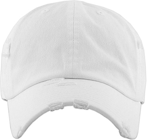 KBETHOS Vintage Washed Distressed Cotton Dad Hat Baseball Cap Adjustable Polo Trucker Unisex Style Headwear
