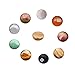 10 Pcs Natural Gemstone and Crystal Round 16mm Mixed Color Cabochons Beads Lots Wholesale Supplies for Handmade DIY Jewelry Making (No Hole Random Color)