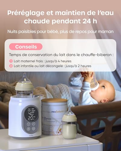 Nuliie 10 in 1 Fast Electric Sterilizer for Breast Milk or Formula with Digital Timer Intelligent Temperature Control and Automatic Shut-off, 220V