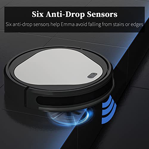 Emma Robot Vacuum Cleaner, Robot Vacuum 3000Pa, Robotic Vacuums 110mins