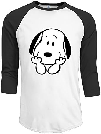 Snoopy Head Logo 3/4 Baseball Tee Raglan Tee Shirts Baseball Jersey